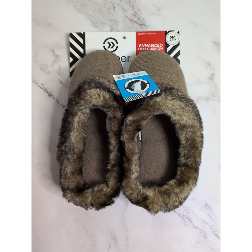 New‎ Isotoner Womens Memory Foam Slipper Size Dm 6.5-7 Color Smokey Taupe